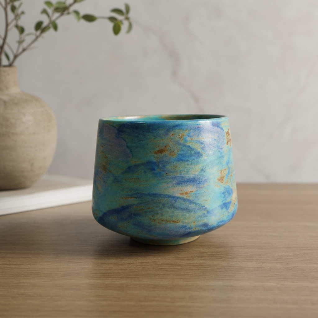 Vintage Ceramic Tea Cup Handmade Pottery Personal Mug