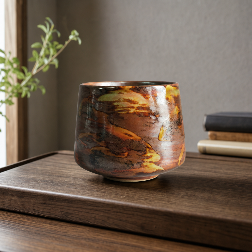 Vintage Ceramic Tea Cup Handmade Pottery Personal Mug