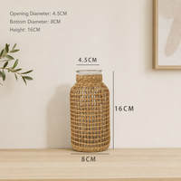 Woven Vase-Boho Natural Grass Planter