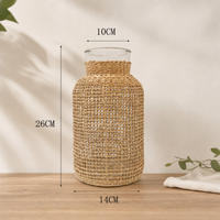 Woven Vase-Boho Natural Grass Planter