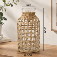 Woven Vase-Boho Natural Grass Planter