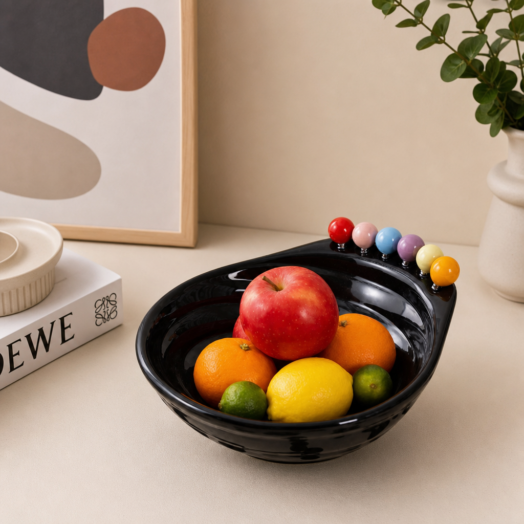 Plastic Fruit Bowl Set with Stainless Steel Forks