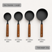 Gold Plated Stainless Steel Measuring Cups & Spoons Set – 4 Piece