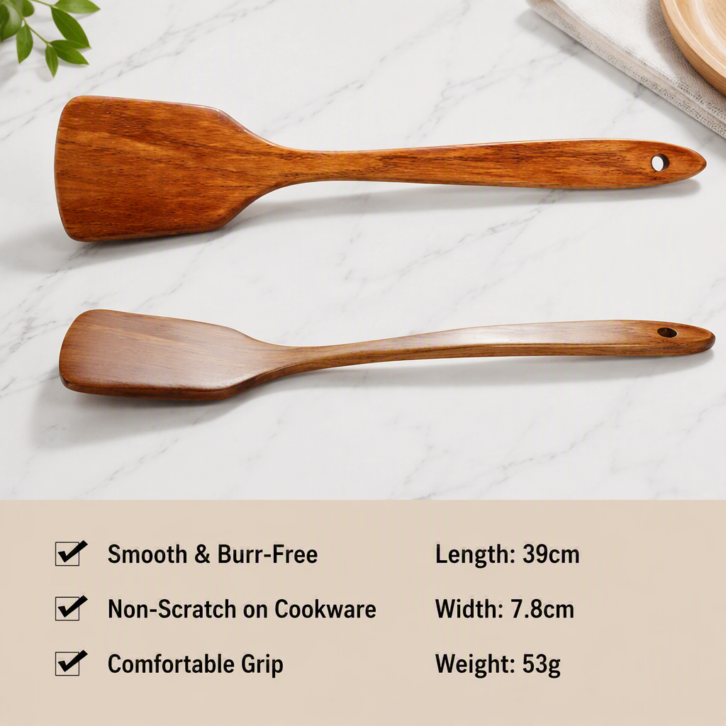Wooden Spatula & Soup Ladle Cooking Tools