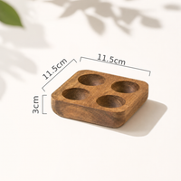 Solid Wood Egg Holder Tray – Acacia Wood Egg Storage Rack