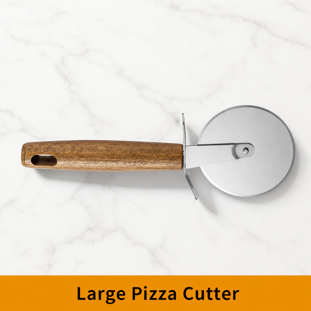 Stainless Steel Pizza Cutter – Sharp Pizza Slicer Knife for Kitchen Baking Tool