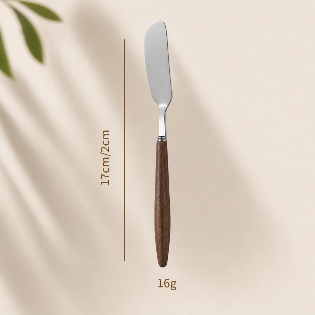 304 Stainless Steel Butter Knife with Walnut Handle