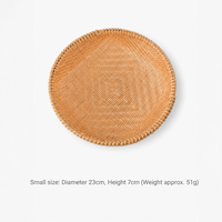 Woven Bamboo Tray – Round Handwoven Basket