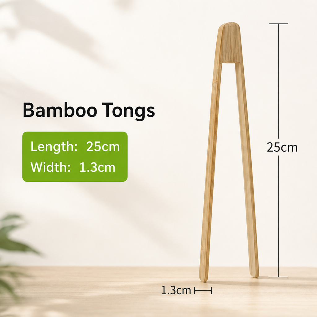 Bamboo Food Tongs – Multi-Purpose Wooden Tongs