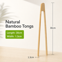 Bamboo Food Tongs – Multi-Purpose Wooden Tongs