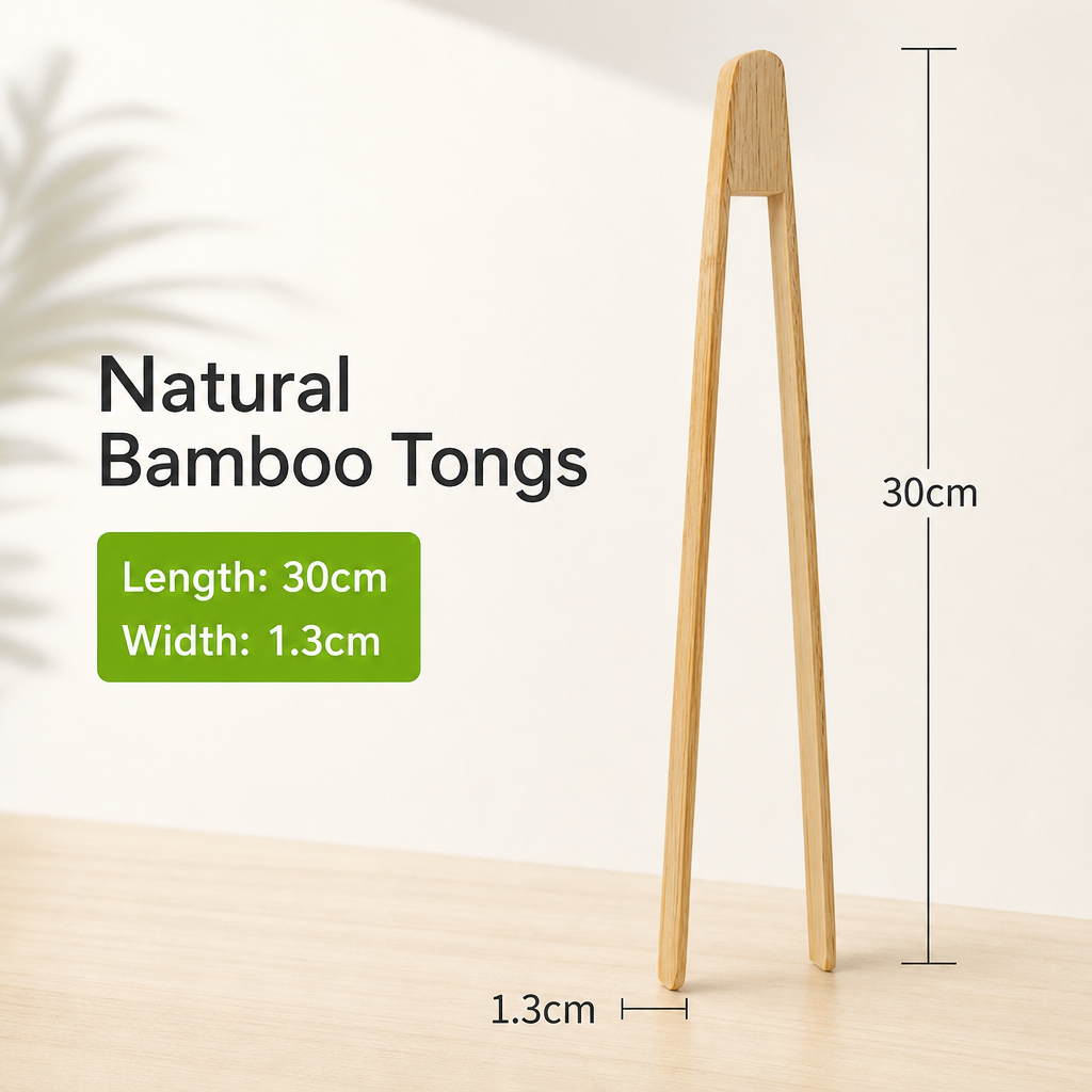 Bamboo Food Tongs – Multi-Purpose Wooden Tongs