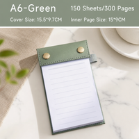A6 Portable Lined Sticky Note Book – Thickened Tear-Off Refillable Memo Pad