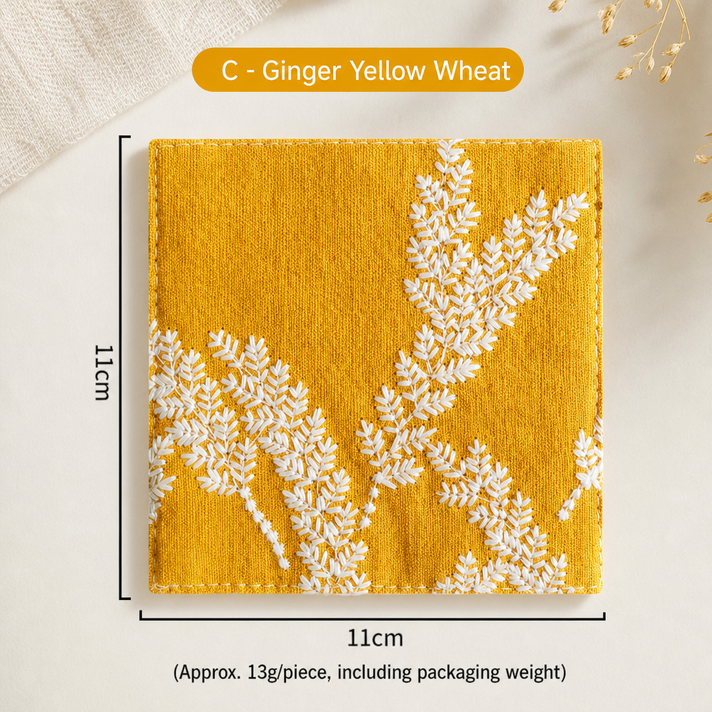 Embroidered Insulated Coaster – Thickened Coffee Cup & Tea Mug Mat
