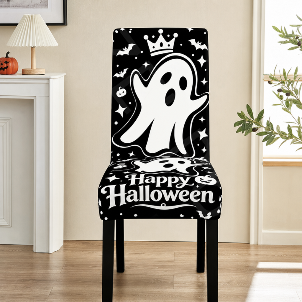Halloween Chair Cover – Spooky Face Party Chair Slipcover