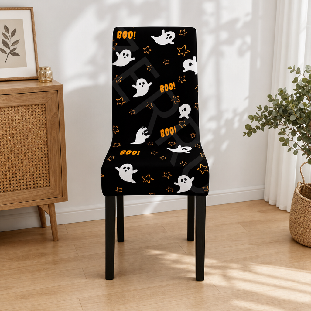 Halloween Chair Cover – Spooky Face Party Chair Slipcover