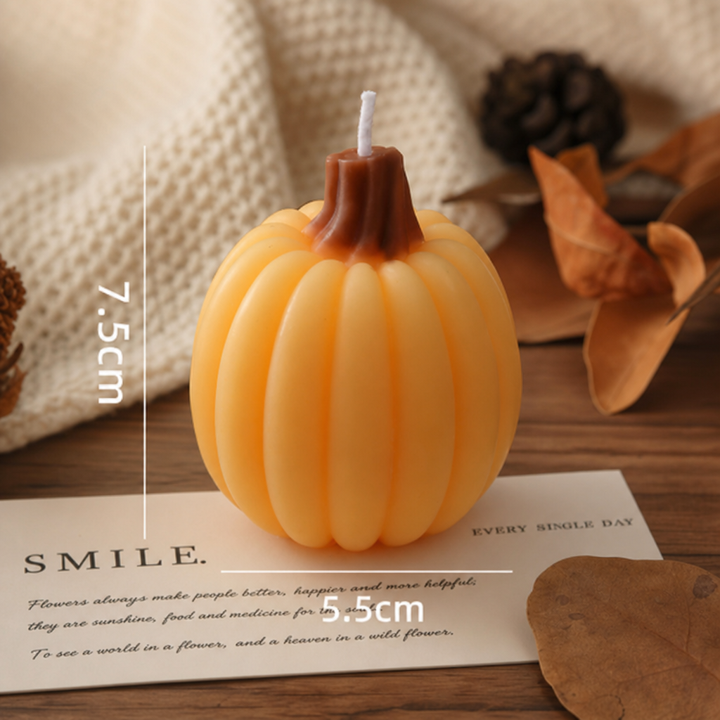 Halloween Pumpkin Scented Candle – Handmade Pumpkin Shaped Decorative Candle