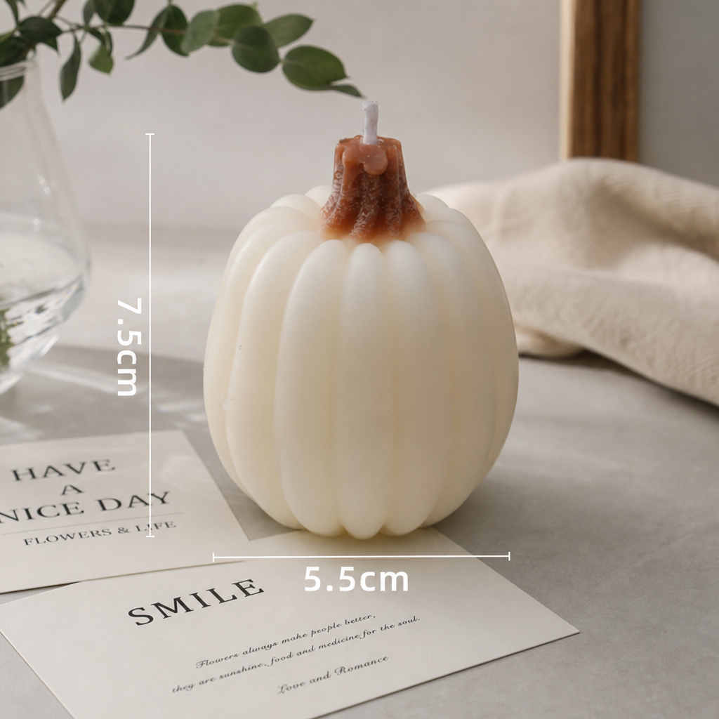 Halloween Pumpkin Scented Candle – Handmade Pumpkin Shaped Decorative Candle