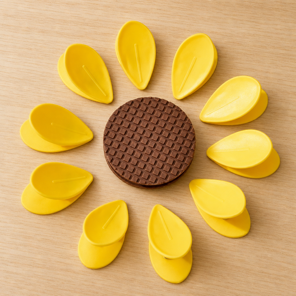 Sunflower Food Bag Clips – 10 Piece Set with Refrigerator Magnets