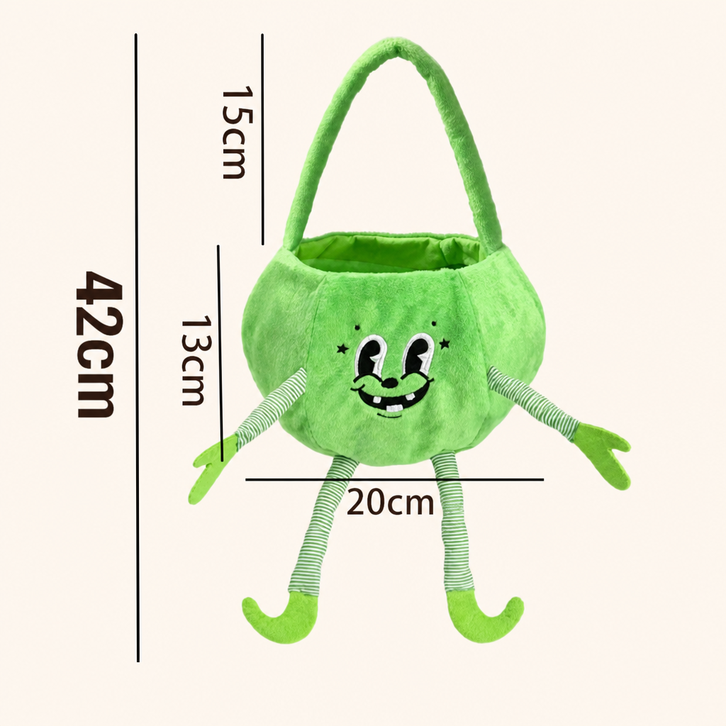 Halloween Ghost Candy Bag – Plush Four-Legged Ghost Treat Holder