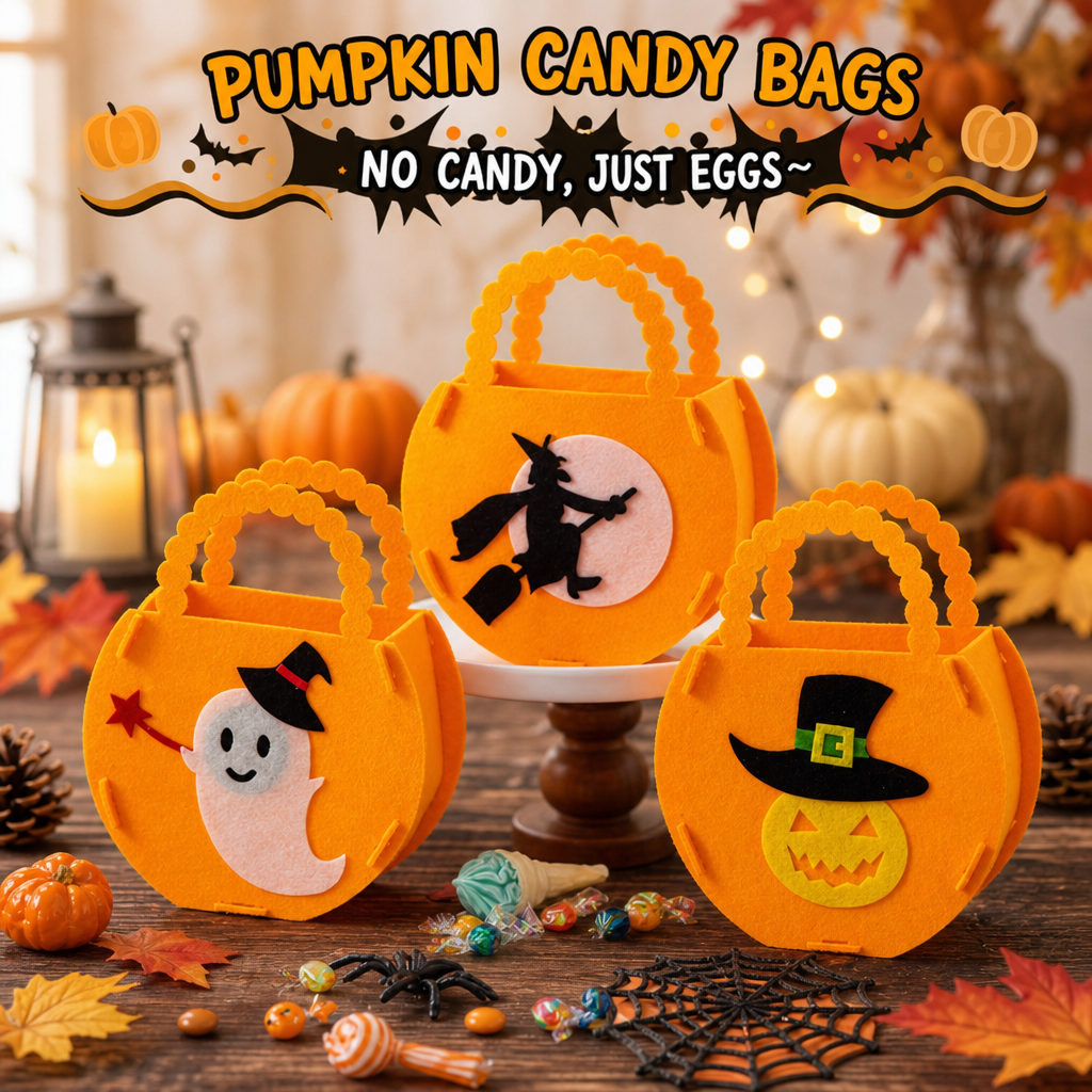 Halloween Trick or Treat Bag – Pumpkin Ghost Candy Bag