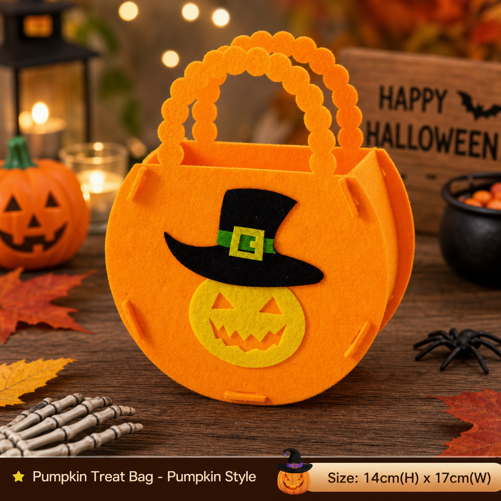 Halloween Trick or Treat Bag – Pumpkin Ghost Candy Bag