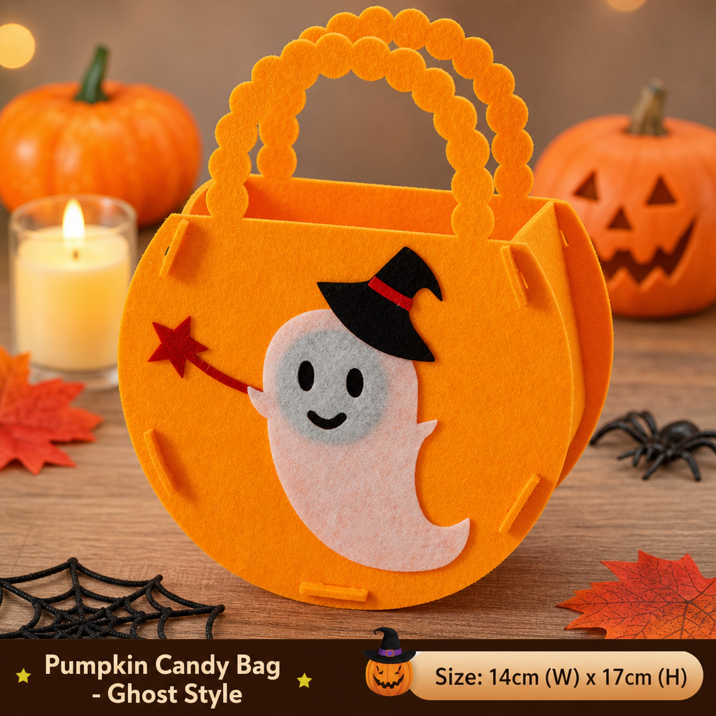 Halloween Trick or Treat Bag – Pumpkin Ghost Candy Bag