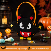 Halloween Candy Bag – Felt Trick or Treat Pumpkin Bag