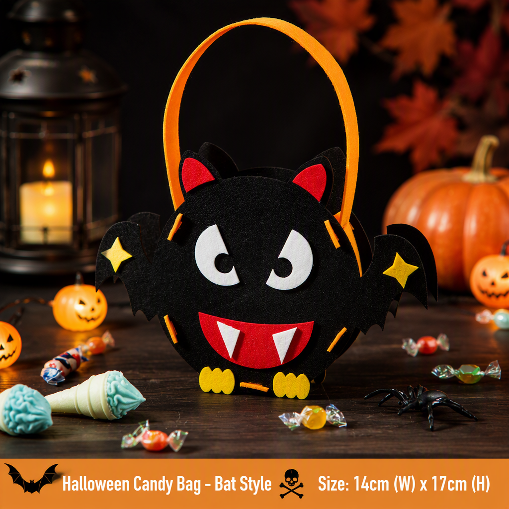 Halloween Candy Bag – Felt Trick or Treat Pumpkin Bag