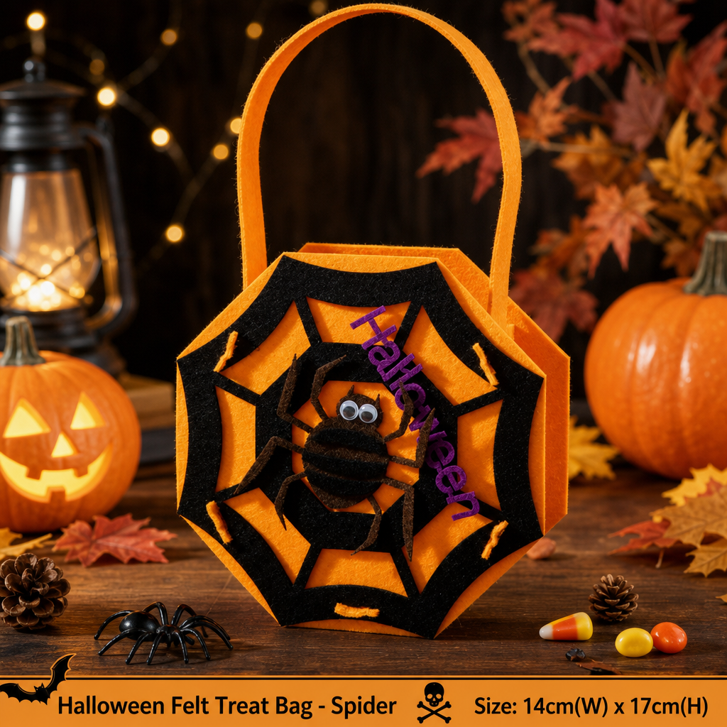 Halloween Candy Bag – Felt Trick or Treat Pumpkin Bag