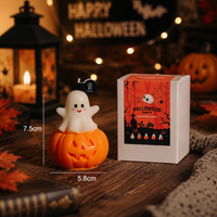 Halloween Pumpkin Scented Candle – Cute Ghost Pumpkin Decorative Candle