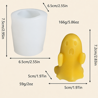 Halloween Ghost Candle Silicone Mold – Ghost Shaped Candle Making Mold