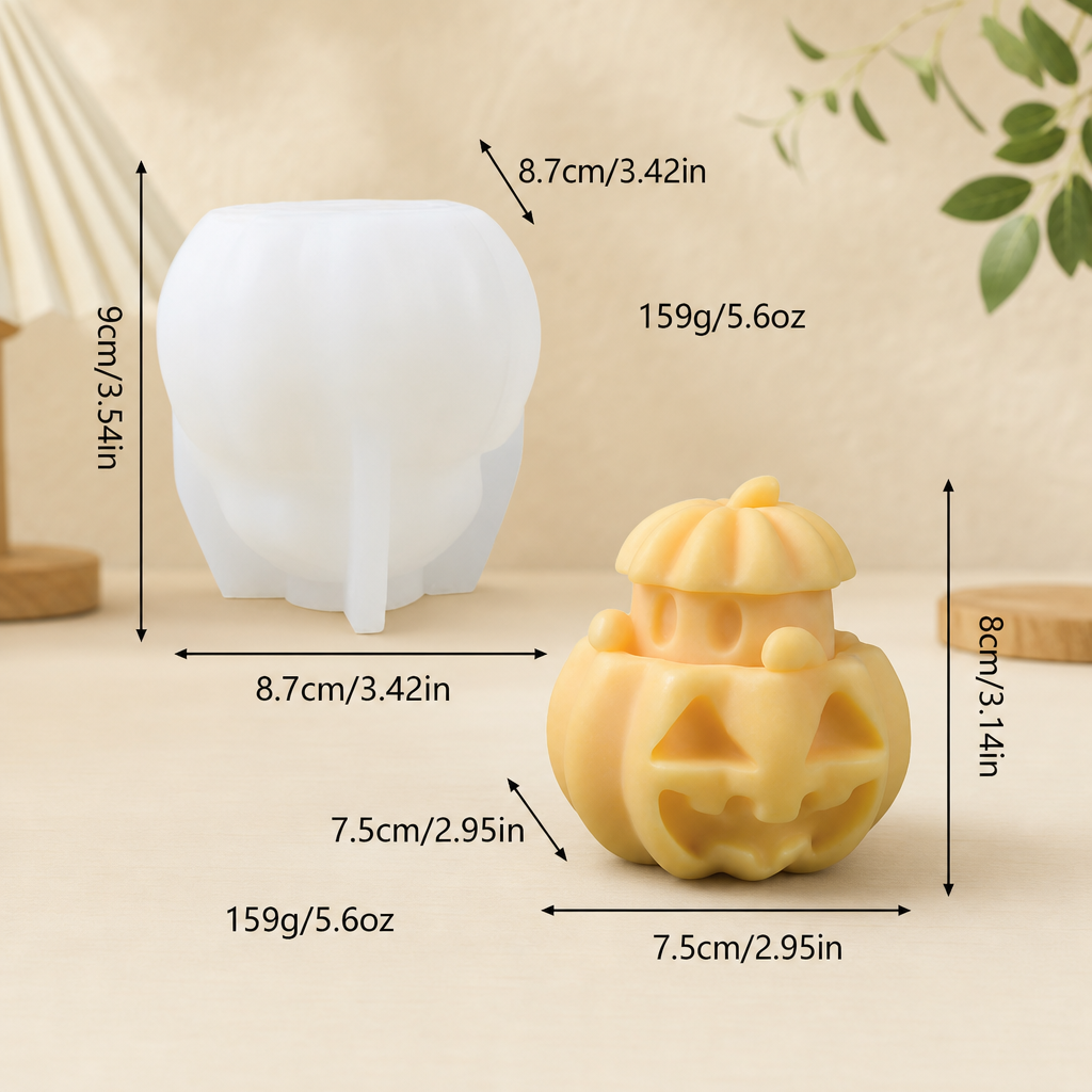 Halloween Ghost Candle Silicone Mold – Ghost Shaped Candle Making Mold