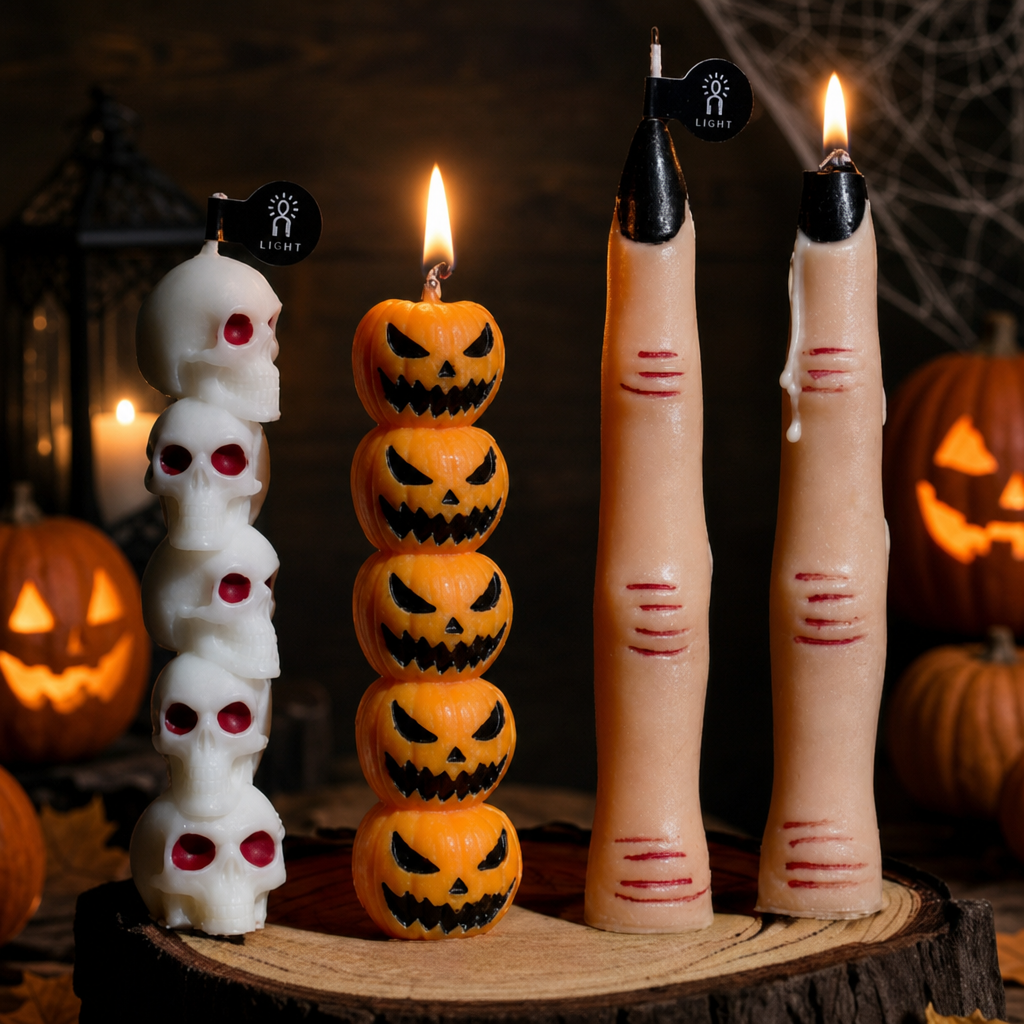 Halloween Scented Candle – Handmade Soy Wax Decorative Party Favor  Description