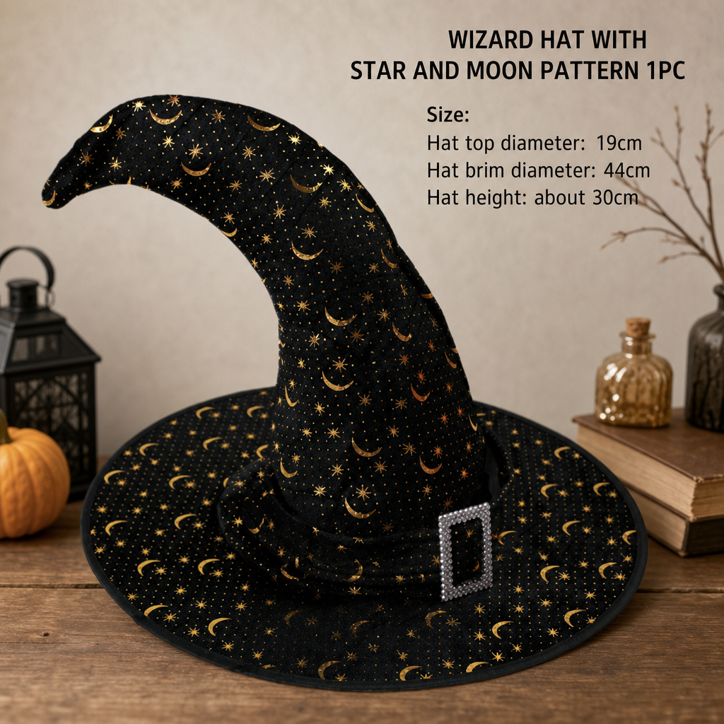 Halloween Witch Hat – Curved Horn Party Hat