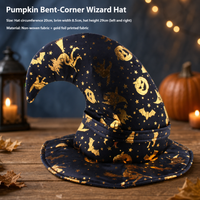 Halloween Witch Hat – Curved Horn Party Hat