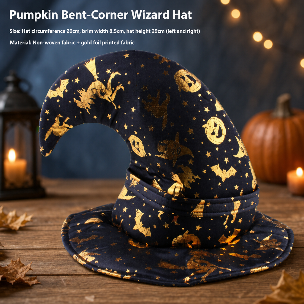 Halloween Witch Hat – Curved Horn Party Hat