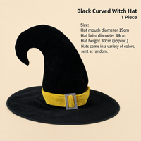 Halloween Witch Hat – Curved Horn Party Hat