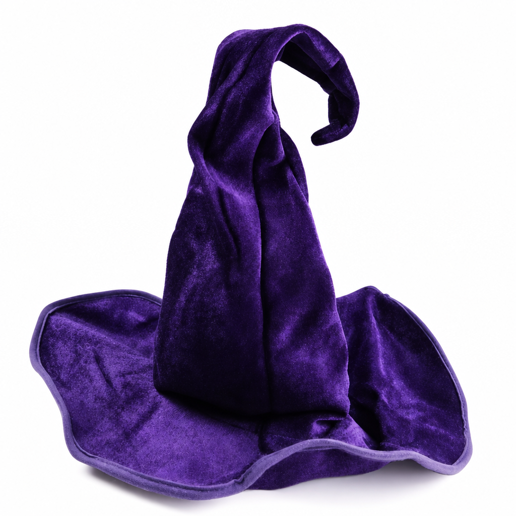 Halloween Witch Hat – Curved Horn Party Hat
