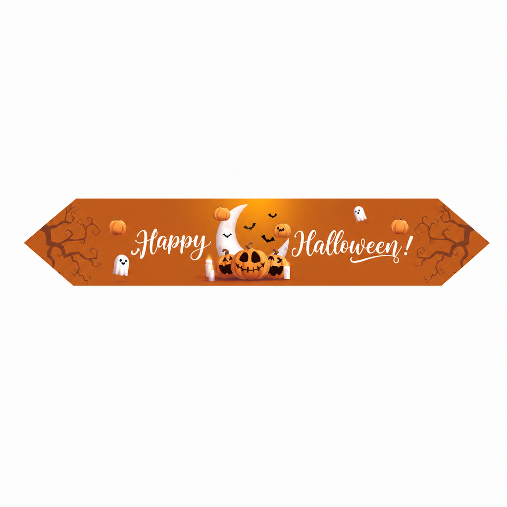 Halloween Table Runner – Cartoon Pumpkin Table Mat