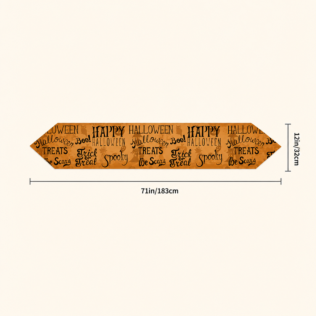 Halloween Table Runner – Cartoon Pumpkin Table Mat