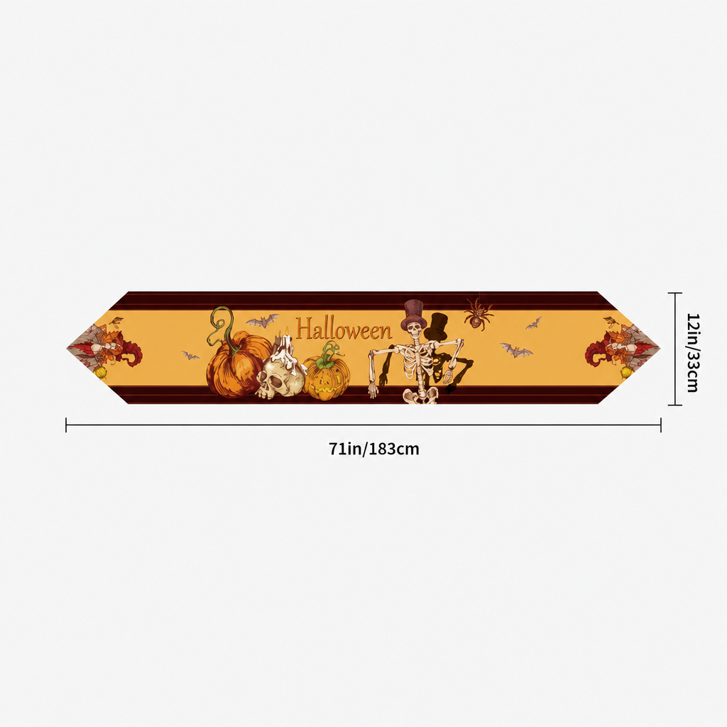 Halloween Table Runner – Cartoon Pumpkin Table Mat