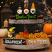 Halloween Gnome Pumpkin Decoration – Wooden Ghost Festival Tabletop Decor