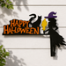 Halloween Ghost Pumpkin Witch Wooden Door Corner Decoration