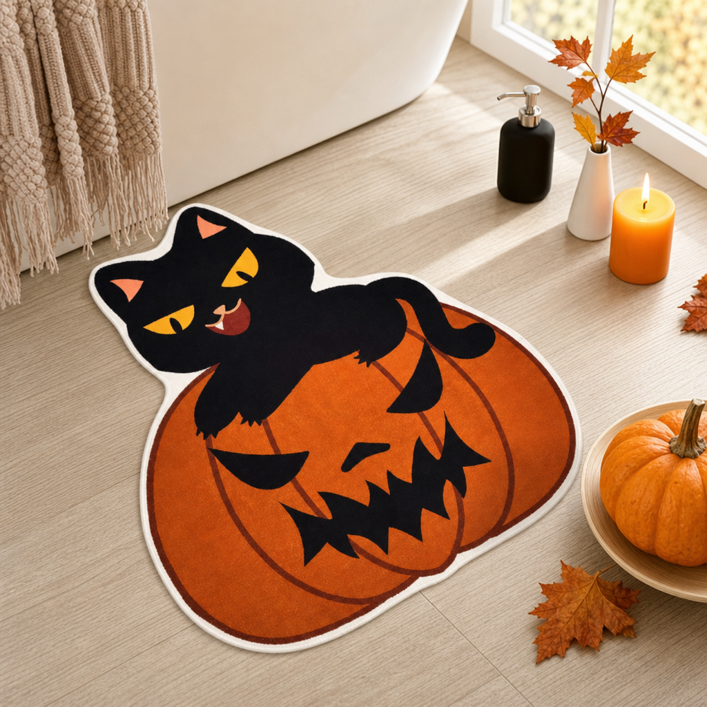 Halloween Bathroom Mat – Festive Floor Rug
