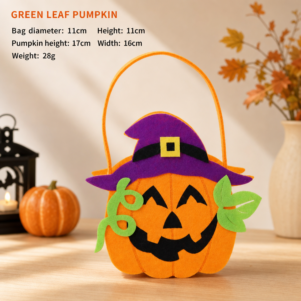 Halloween Felt Candy Treat Bag – Cute Cartoon Trick