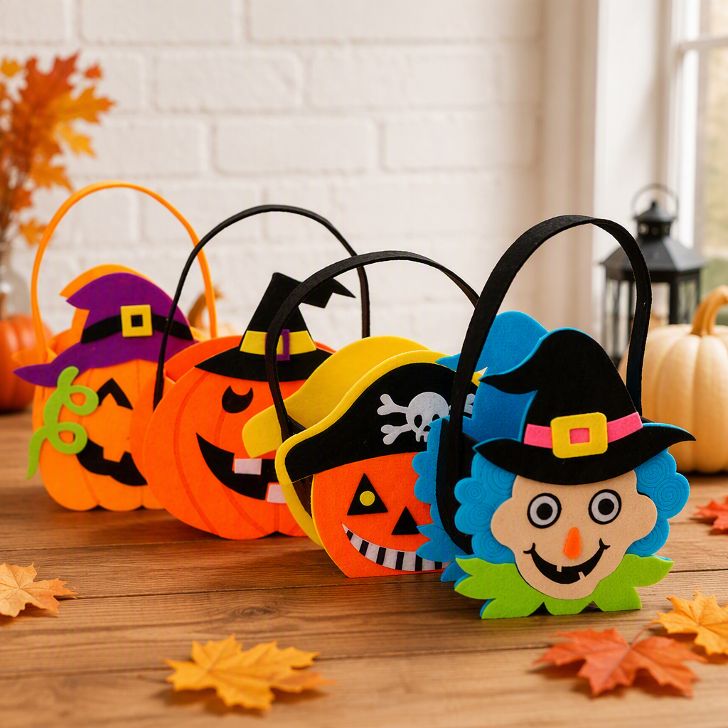 Halloween Felt Candy Treat Bag – Cute Cartoon Trick