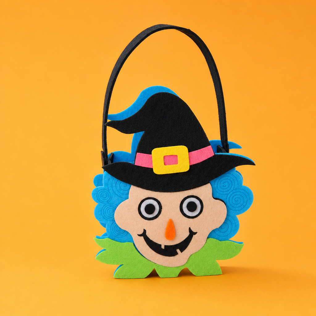 Halloween Felt Candy Treat Bag – Cute Cartoon Trick