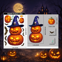 Halloween Pumpkin Window Stickers – Festive Glass Decals