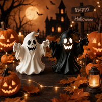 Halloween Funny Ghost Decor – PVC Vinyl Ghost Figurine Spooky Tabletop Decoration