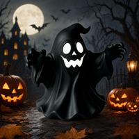 Halloween Funny Ghost Decor – PVC Vinyl Ghost Figurine Spooky Tabletop Decoration